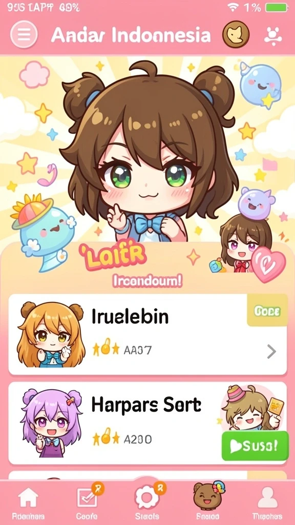 Menunjukkan pemandangan dunia yang indah dari game.