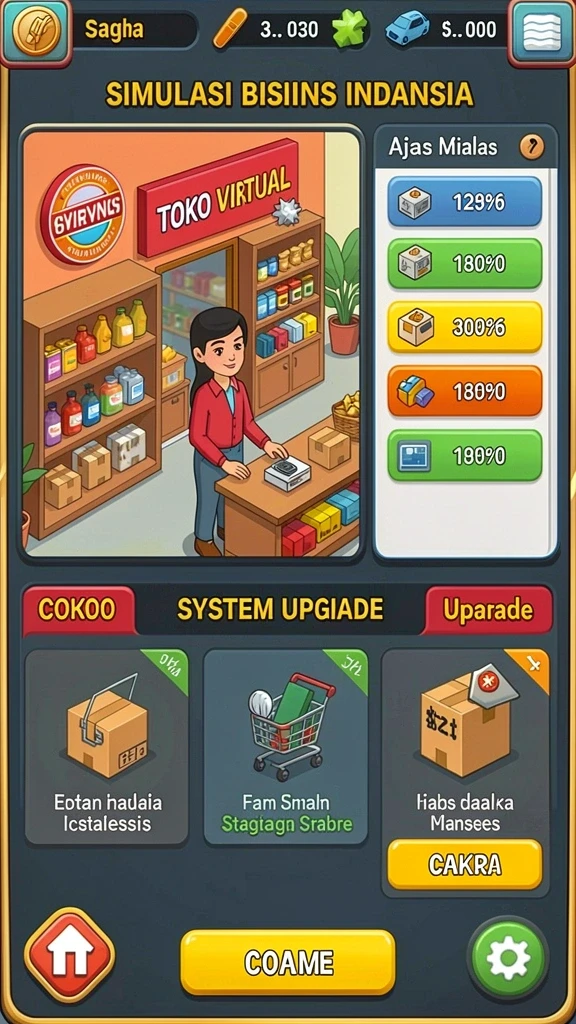 Tangkapan layar yang menunjukkan grafis menawan dari game.