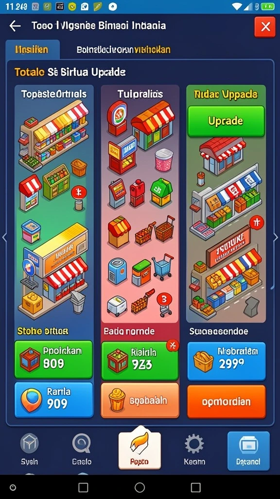 Screenshot menunjukkan grafik yang menawan dan interaktif