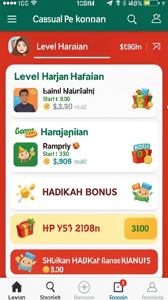 Antarmuka permainan yang mudah dinavigasi.