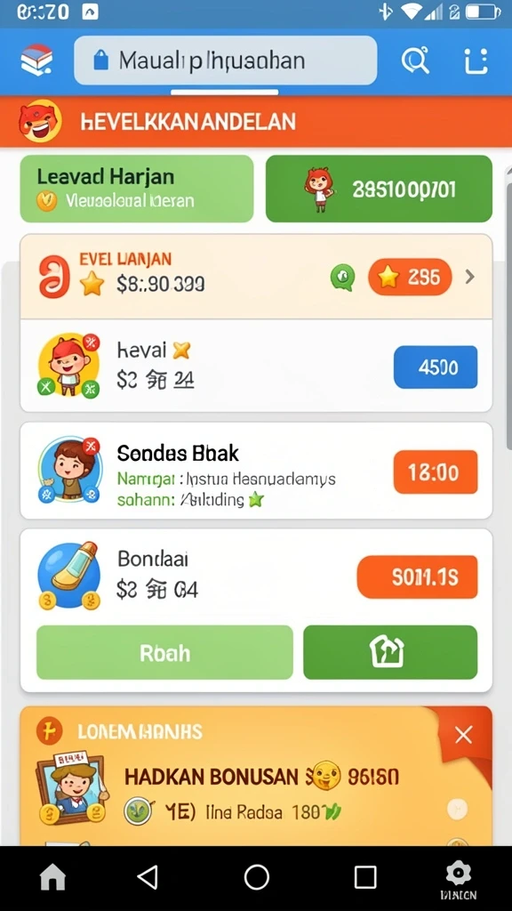 Sistem level dengan tantangan unik di setiap tahap.