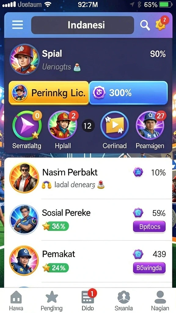 Tampilan antarmuka yang menarik dan user-friendly.