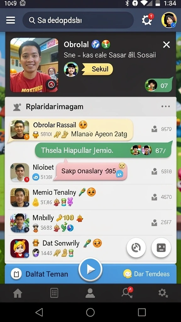 Pemandangan yang indah dalam level permainan.