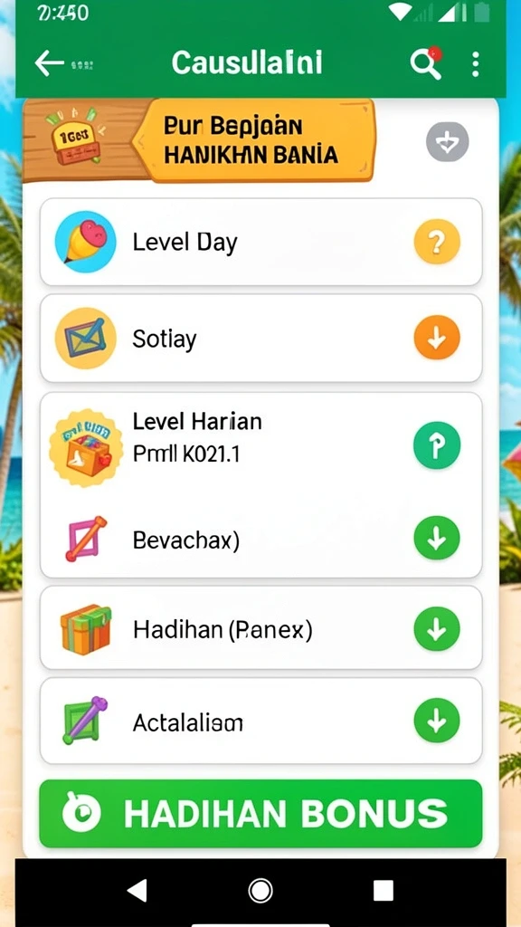 Salah satu level yang menantang dengan rintangan unik.