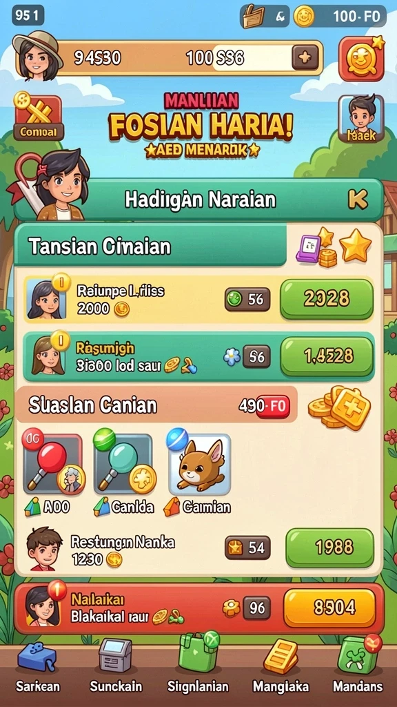 Karakter utama dengan desain unik dan menarik.