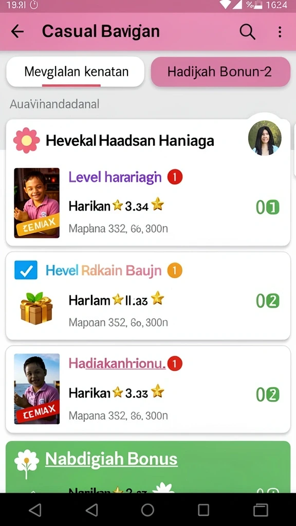 Tampilan antarmuka yang menarik dan mudah diakses.