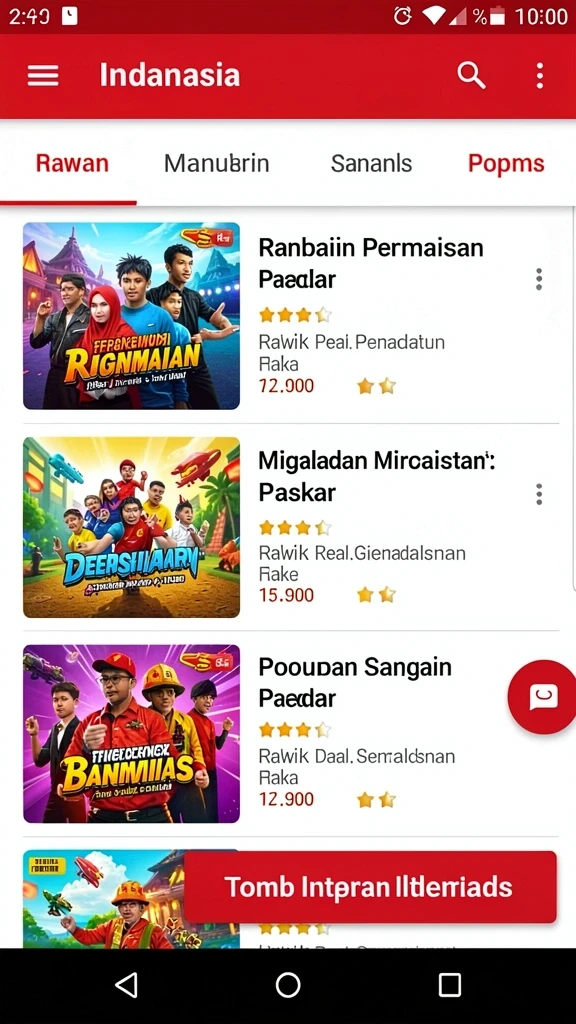 Berbagai permainan slot yang menghibur.