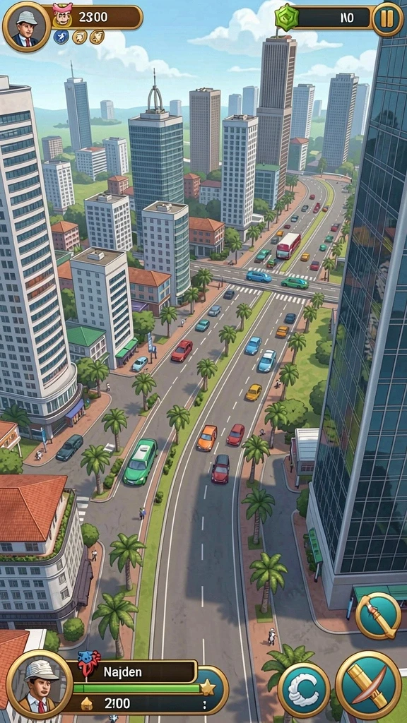 Gameplay yang seru dengan banyak level yang menantang.