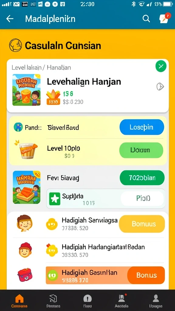 Interface intuitif yang mudah digunakan oleh semua pemain.