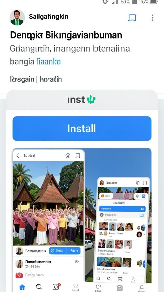 Tampilan antarmuka yang lucu dan penuh warna.