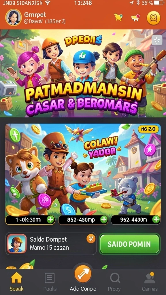 Tampilan awal yang menarik dan mudah dinavigasi.