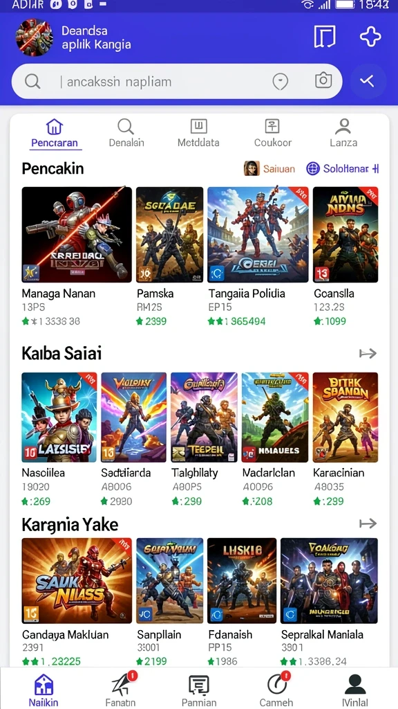 Fitur upgrade karakter yang menarik.