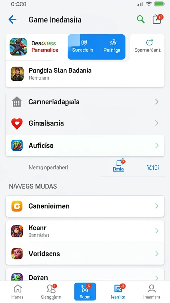 Screenshot antarmuka utama OVABET yang menarik dan mudah dinavigasi.