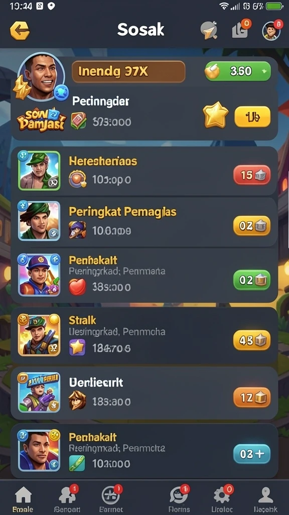 Fitur permainan yang beragam dan menghibur.