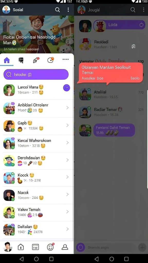 Berbagai pilihan permainan yang seru dan kompetitif.