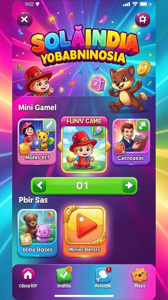Gambaran dunia game yang penuh warna.