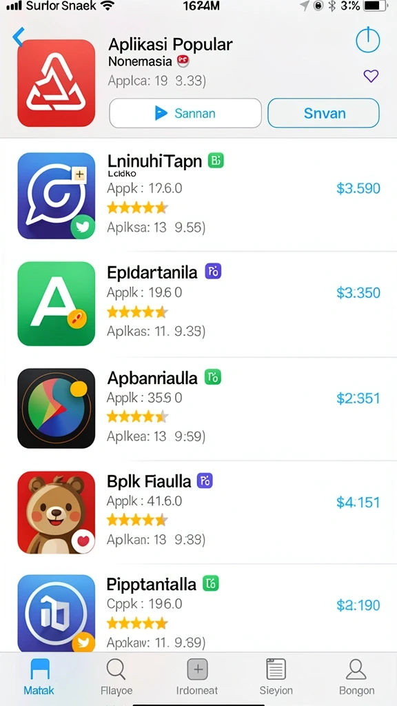 Tampilan menarik dengan desain warna-warni.