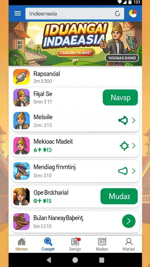 Gameplay yang seru dan mengasyikkan.