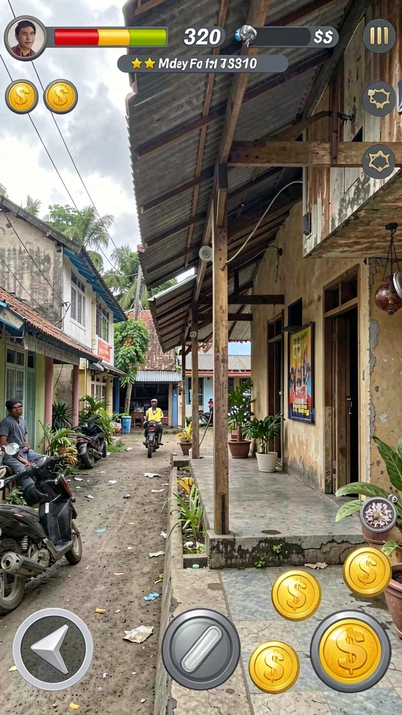 Tangkapan layar aksi intens dari permainan V07.