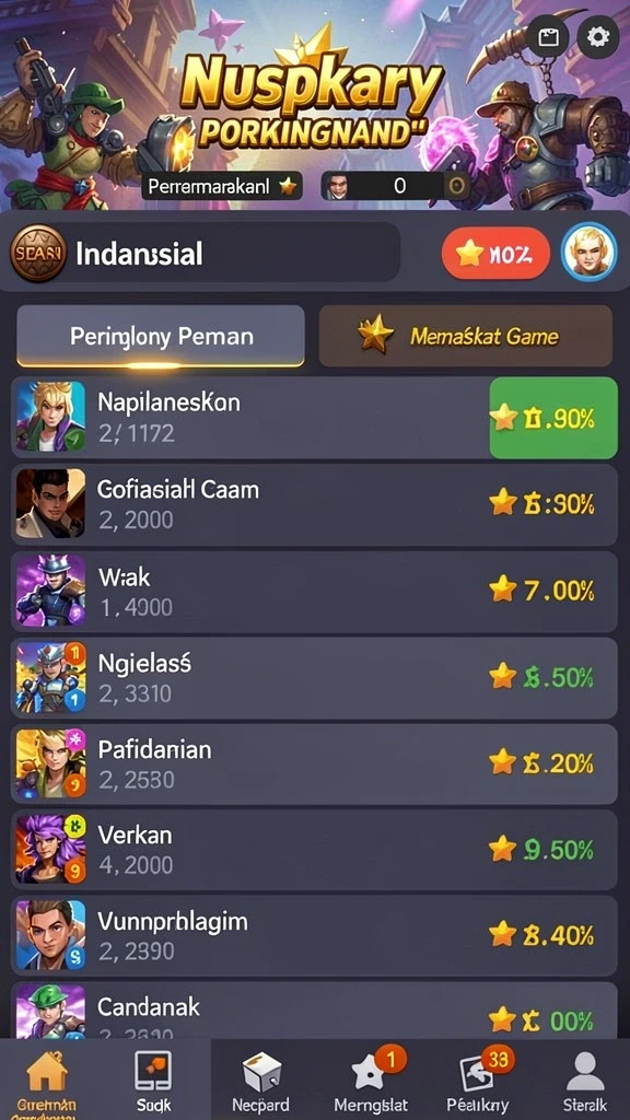 Pengaturan yang menarik untuk pengalaman bermain.